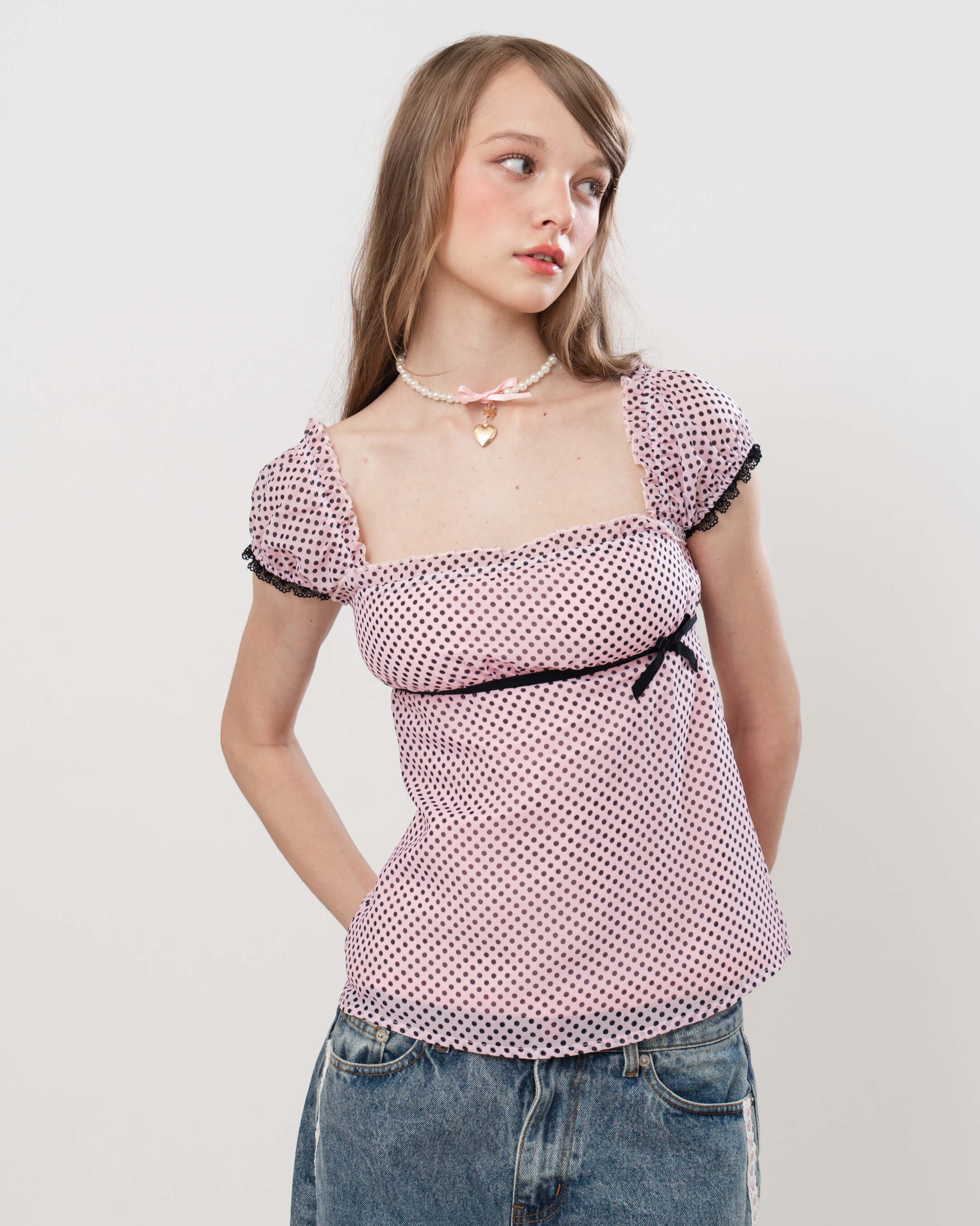 Pink Polka Blouse - Image 3